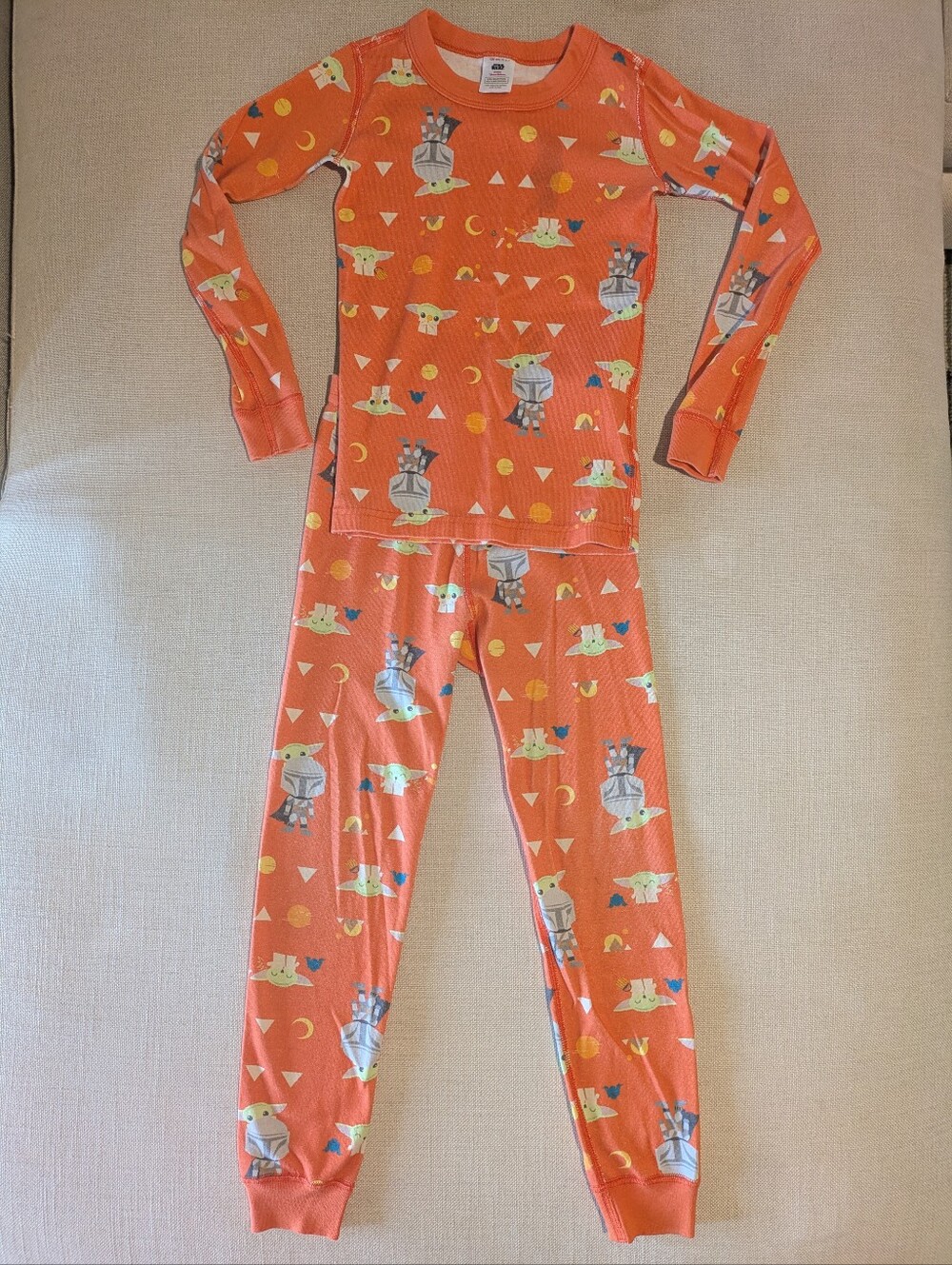 Hanna Andersson Star Wars Mandalorian Grogu Pajama Set Size 6-7